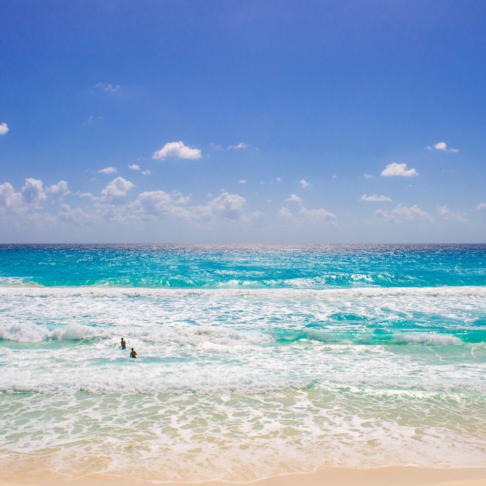 Vista de la playa de cancun