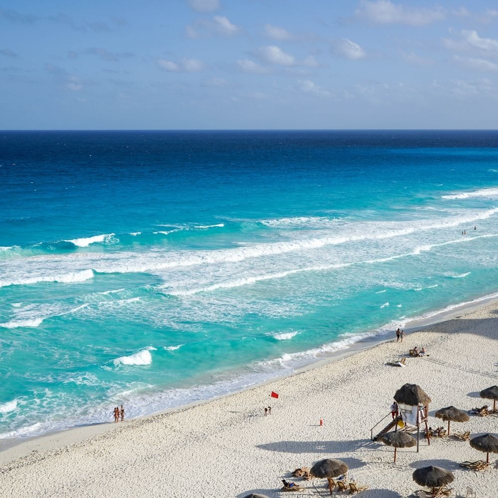 Vista de playa Canciun